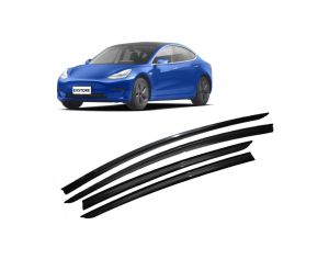 Tesla Model 3 ფანჯრის წვიმის დამცავი – Rain Visor / Weather Shield
