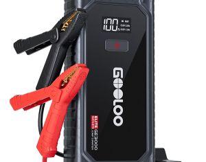 ავტომანქანის დამქოქი ,,jump starter" ჯამფ სტარტერი - ბუსტერი GOOLOO GE3000 ამპერაჟი 3000A ქოქავს 8,5 ლ-მდე ბენზინის და 6 ლ-მდე მოცულობის დიზელის ძრავებს, - 1