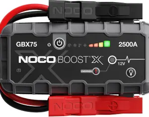 ავტომანქანის დამქოქი ,,jump starter" ჯამფ სტარტერი - ბუსტერი NOCO Boost X GBX75: 2500A შექმნილია და ინჟინერიულია აშშ-ში. ქოქავს 8.5 ლ-მდე ბენზ, და 6.5 ლ-მდე დიზ. მოცულობის ძრავებს, - 2