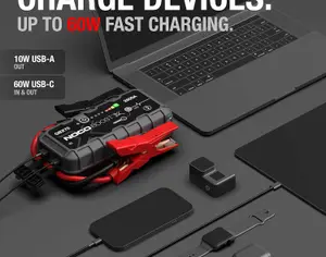 ავტომანქანის დამქოქი ,,jump starter" ჯამპ სტარტერი.  GOOLOO GT3000 100W ორმხრივი სწრაფი დამუხტვა SuperSafe 12V ბატარეა. - 4