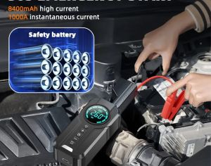 აუტომობილის დამქოქი jump starter + ნასოსი - 2