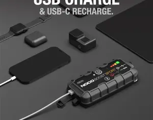 ავტომანქანის დამქოქი ,,jump starter" ჯამპ სტარტერი.  GOOLOO GT3000 100W ორმხრივი სწრაფი დამუხტვა SuperSafe 12V ბატარეა. - 4