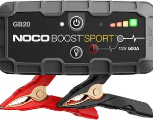 ავტომანქანის დამქოქი ,,jump starter  ჯამპ სტარტერი - ბუსტერი  NOCO Boost  GB20 500A შექმნილია და ინჟინერიულია აშშ-ში.