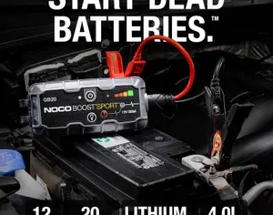 ავტომანქანის დამქოქი ,,jump starter" ჯამპ სტარტერი - ბუსტერი NOCO Boost GB20 500A შექმნილია და ინჟინერიულია აშშ-ში. - 2