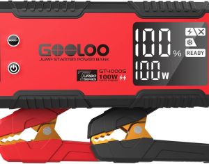 ავტომანქანის დამქოქი ,,jump starter ჯამპ სტარტერი - ბუსტერი GOOLOO GT4000 ამპერაჟი 4000A . ქოქავს  12 ლ-მდე  ბენზინის და 10 ლ-მდე მოცულობის დიზელის ძრავებს