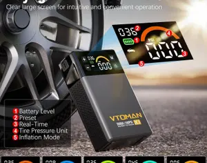 ავტომანქანის დამქოქი ,,jump starter" ჯამპ სტარტერი.  GOOLOO GT3000 100W ორმხრივი სწრაფი დამუხტვა SuperSafe 12V ბატარეა. - 4