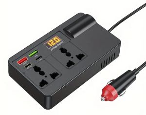 ავტომობილის ინვერტერი | 12V/24V → 220V სწრაფი დატენვით | 200W - 1