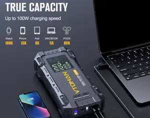 ავტომანქანის დამქოქი ,,jump starter" ჯამფ სტარტერი - ბუსტერი VTOMAN V10 Max ამპერაჟი 5500A ქოქავს ყველა ბენზინის და12 ლ-მდე მოცულობის დიზელის ძრავებს - 4
