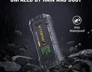 ავტომანქანის დამქოქი ,,jump starter" ჯამპ სტარტერი.  GOOLOO GT3000 100W ორმხრივი სწრაფი დამუხტვა SuperSafe 12V ბატარეა. - 5