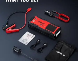 ავტომანქანის დამქოქი ,,jump starter" ჯამფ სტარტერი - ბუსტერი GOOLOO GT6000  ამპერაჟი 6000A ქოქავს ყველა ბენზინის და 12 ლ.მდე მოცულობის დიზელის ძრავებს, - 7