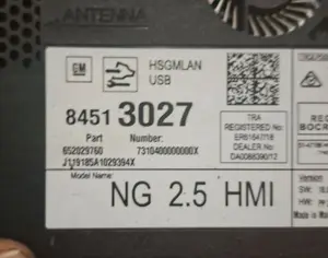 NG 2.5 HMI module. Buick Enclave 2018–2019; Chevrolet Equinox 2018; Chevrolet Tahoe 2018–2020; GMC Yukon 2018–2020