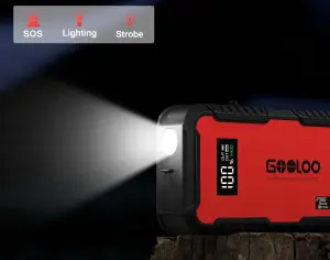 ავტომანქანის დამქოქი ,,jump starter" ჯამპ სტარტერი.  GOOLOO GT3000 100W ორმხრივი სწრაფი დამუხტვა SuperSafe 12V ბატარეა. - 5