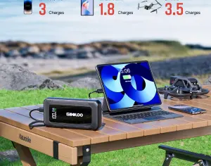 ავტომანქანის დამქოქი ,,jump starter" ჯამპ სტარტერი.  GOOLOO GT3000 100W ორმხრივი სწრაფი დამუხტვა SuperSafe 12V ბატარეა. - 4