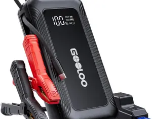 ავტომანქანის დამქოქი ,,jump starter" ჯამპ სტარტერი.  GOOLOO GT3000 100W ორმხრივი სწრაფი დამუხტვა SuperSafe 12V ბატარეა.