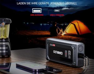 ავტომანქანის დამქოქი ,,jump starter" ჯამპ სტარტერი.  GOOLOO GT3000 100W ორმხრივი სწრაფი დამუხტვა SuperSafe 12V ბატარეა. - 3