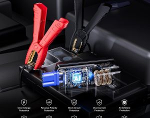 ავტომანქანის დამქოქი ,,jump starter" ჯამპ სტარტერი.  GOOLOO GT3000 100W ორმხრივი სწრაფი დამუხტვა SuperSafe 12V ბატარეა. - 5