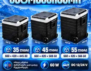 ავტომობილის მაცივარი 12V/24V 220 V - 4