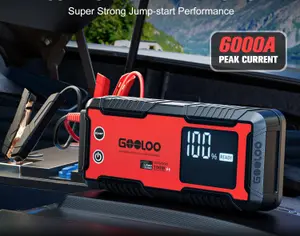 ავტომანქანის დამქოქი ,,jump starter" ჯამფ სტარტერი - ბუსტერი GOOLOO GT6000 ამპერაჟი 6000A ქოქავს ყველა ბენზინის და 12 ლ.მდე მოცულობის დიზელის ძრავებს, - 2