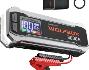 ავტომანქანის დამქოქი ,,jump starter" ჯამპ სტარტერი. GOOLOO GT3000 100W ორმხრივი სწრაფი დამუხტვა SuperSafe 12V ბატარეა. - 1
