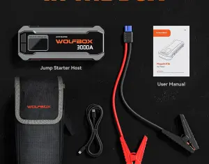 ავტომანქანის დამქოქი ,,jump starter" ჯამპ სტარტერი.  GOOLOO GT3000 100W ორმხრივი სწრაფი დამუხტვა SuperSafe 12V ბატარეა. - 4