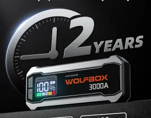 ავტომანქანის დამქოქი ,,jump starter" ჯამპ სტარტერი.  GOOLOO GT3000 100W ორმხრივი სწრაფი დამუხტვა SuperSafe 12V ბატარეა. - 5