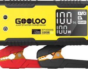 ავტომანქანის დამქოქი ,,jump starter" ჯამპ სტარტერი. GOOLOO GT3000 100W ორმხრივი სწრაფი დამუხტვა SuperSafe 12V ბატარეა. - 1