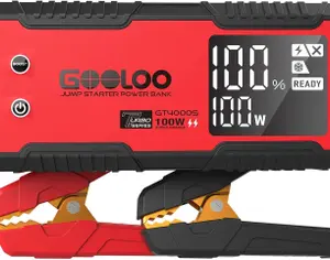 ავტომანქანის დამქოქი ,,jump starter" ჯამპ სტარტერი. GOOLOO GT3000 100W ორმხრივი სწრაფი დამუხტვა SuperSafe 12V ბატარეა. - 2