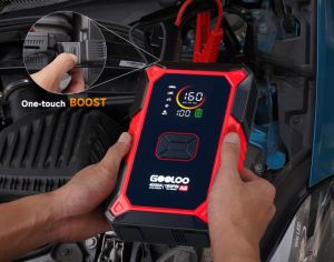 ავტომანქანის დამქოქი ,,jump starter" ჯამპ სტარტერი.  GOOLOO GT3000 100W ორმხრივი სწრაფი დამუხტვა SuperSafe 12V ბატარეა. - 4