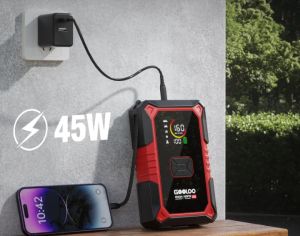 ავტომანქანის დამქოქი ,,jump starter" ჯამპ სტარტერი.  GOOLOO GT3000 100W ორმხრივი სწრაფი დამუხტვა SuperSafe 12V ბატარეა. - 5