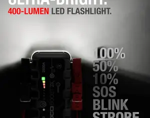 ავტომანქანის დამქოქი ,,jump starter" ჯამპ სტარტერი.  GOOLOO GT3000 100W ორმხრივი სწრაფი დამუხტვა SuperSafe 12V ბატარეა. - 4