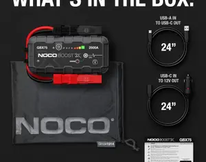 ავტომანქანის დამქოქი ,,jump starter" ჯამპ სტარტერი.  GOOLOO GT3000 100W ორმხრივი სწრაფი დამუხტვა SuperSafe 12V ბატარეა. - 5