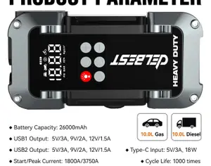 ჯამპ სტარტერი 3750 ამპერი + კომპრესორი (Delbest Q20 Heavy Duty) - 2