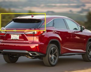 LEXUS RX350/450 2016-2022 საბარგულის მინა